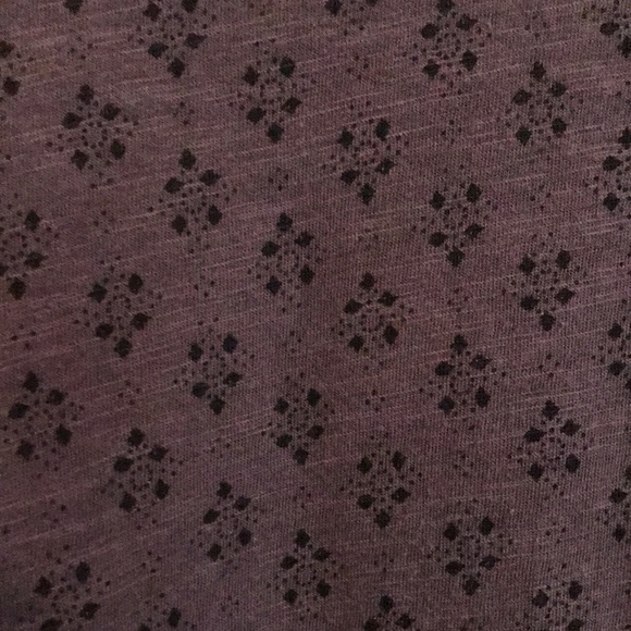 Fat Face Women’s Top Dark Plum color Black design 3/4 Sleeve Size 14 Boho - Picture 2 of 10